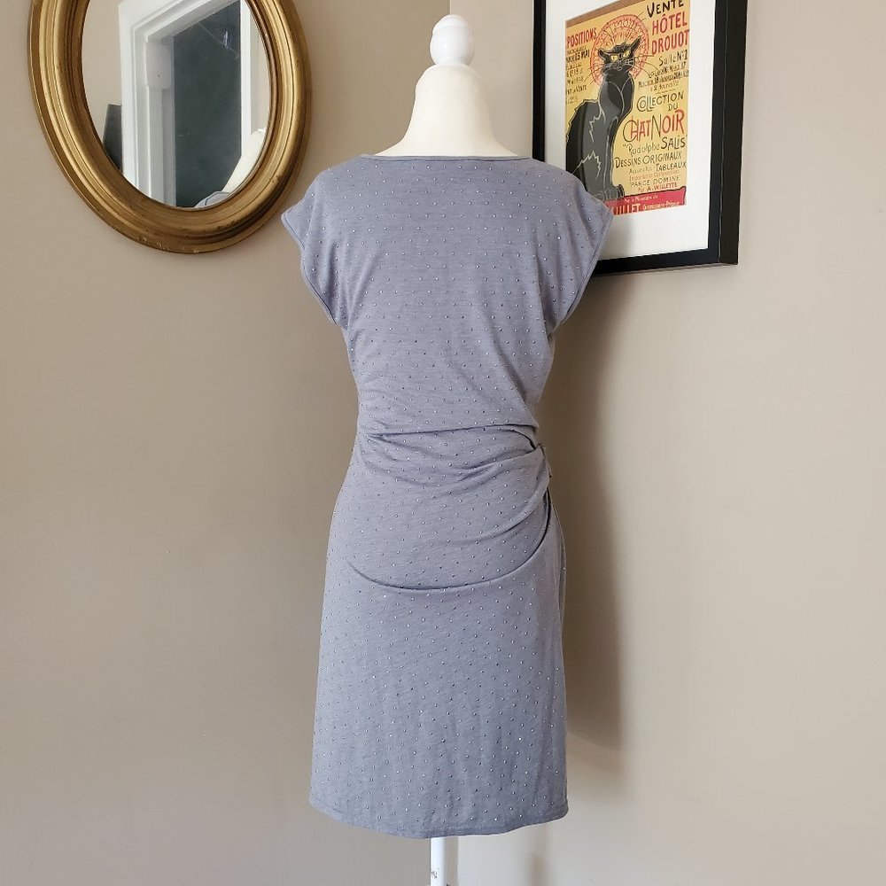 Rebecca Taylor RARE Gray Dress - Nailhead Sheath Dress Size Small Like New - Picture 5 of 16